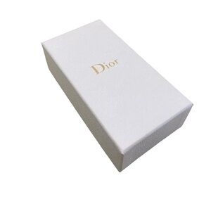 Dior sunglass box in white pebble texture gold lettering